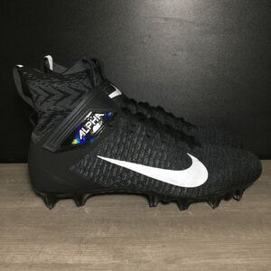 Nike Alpha Menace Elite 2 Flyknit Football Cleats Black White AO3374-001 Men's